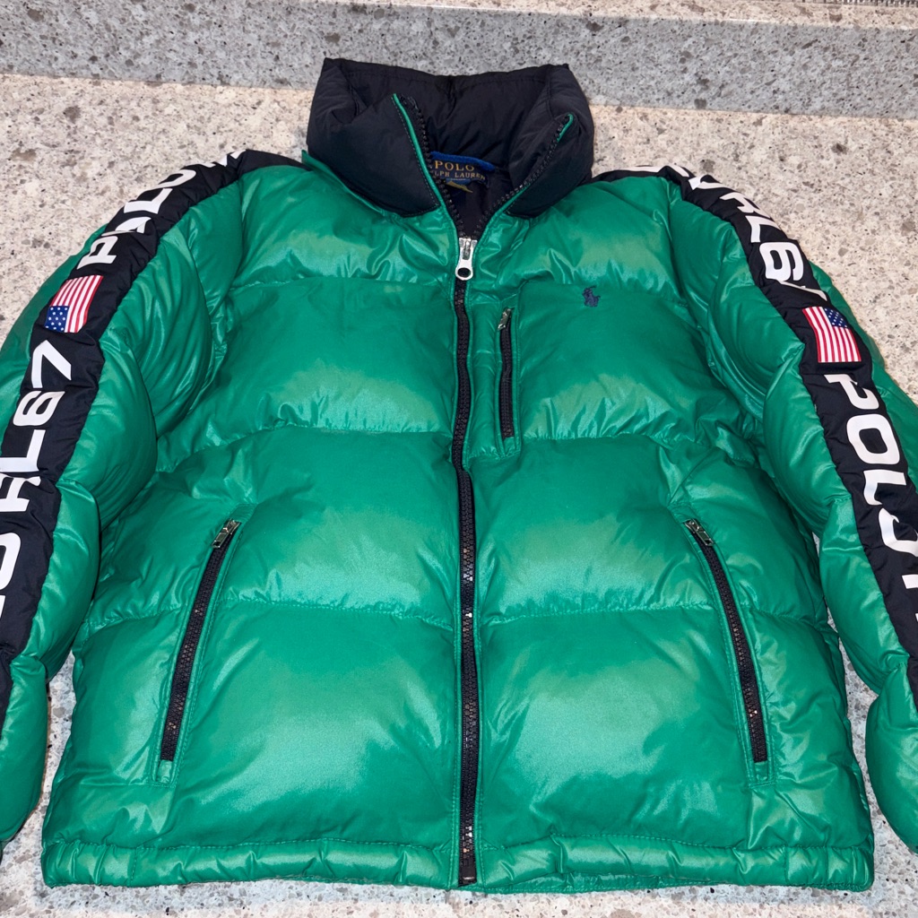 Polo By Ralph Lauren Vibrant Green Puffer Jacket